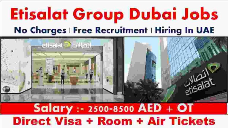 Etisalat Jobs in Dubai, Abu Dhabi, Ajman, Sharjah & All Over UAE