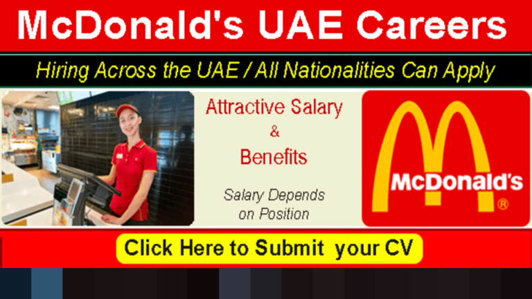 McDonalds Jobs in Dubai