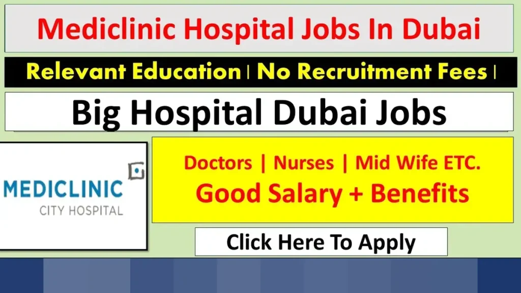 Apply Online For Mediclinic Careers in UAE Hospital Jobs in Dubai Here