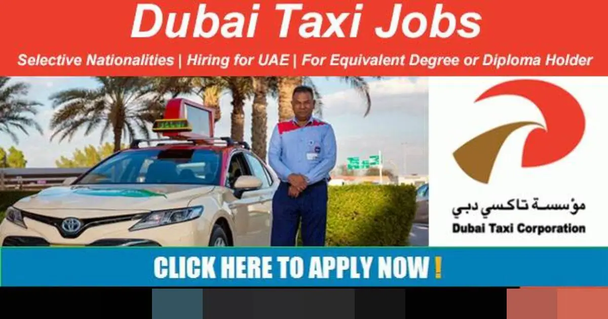Dubai Taxi Jobs in UAE | DTC Walk in Interview